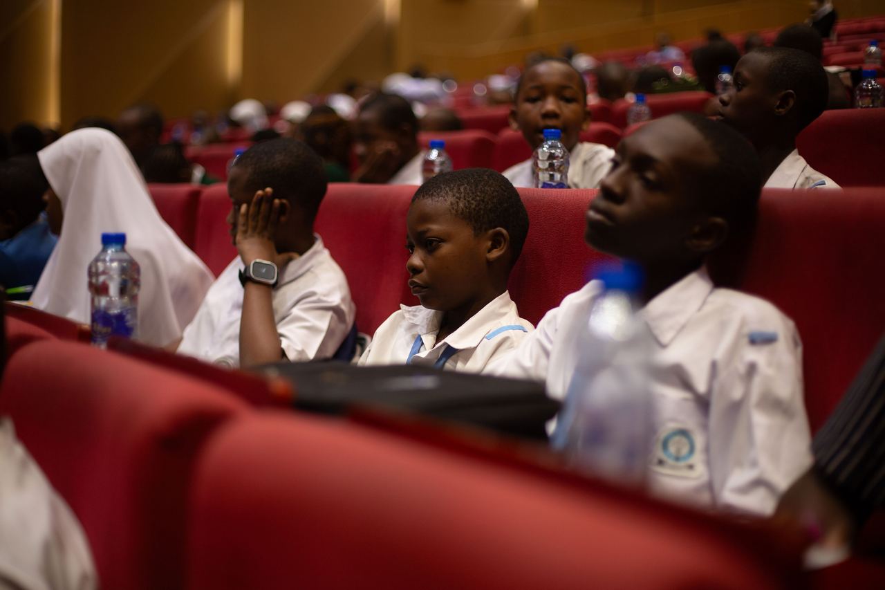 Students in the venue following the STEM programme